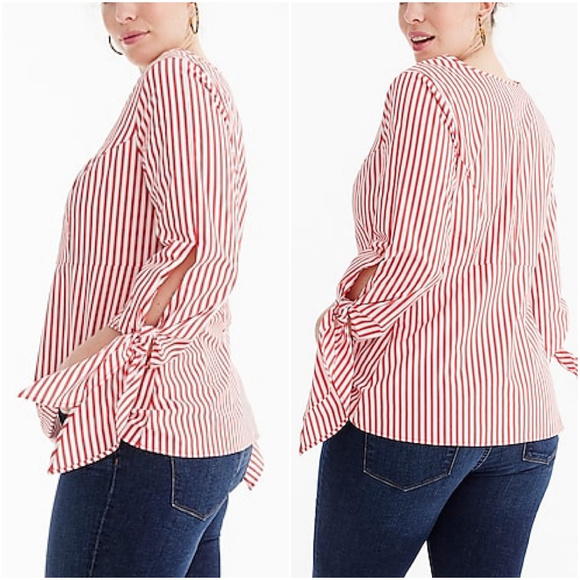 Universal Standard for J.Crew - Poplin Tie-Sleeve - Picture 4 of 6